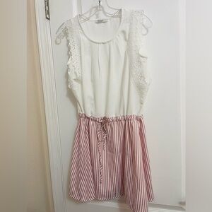 Korea made women's cute dress (light pink)